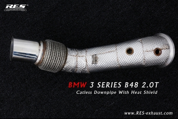 Catless Downpipe With Heat Shield